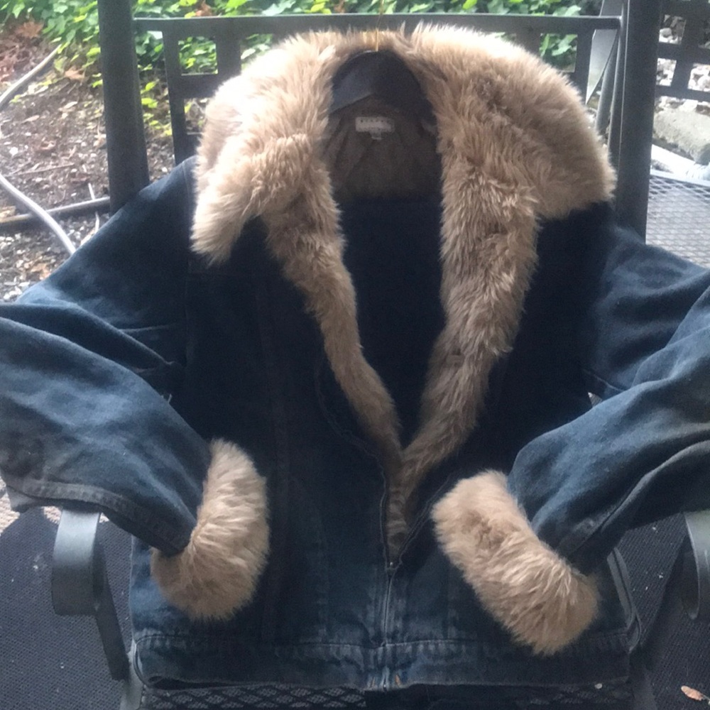Giacca a Gallery Company Faux Fur/Denim Jacket